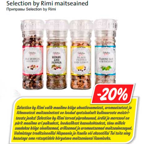 Selection by Rimi maitseained -20%
