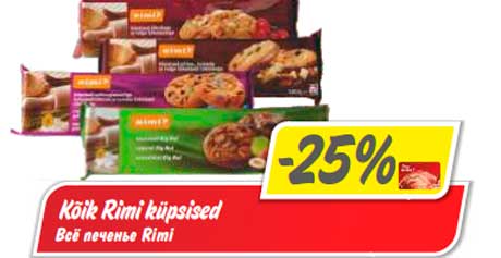 Kõik Rimi küpsised -25%