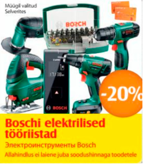 Boschi elektrilised tööeiistad  -20%