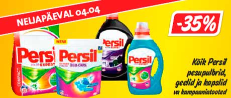 Persil pesupulbrid, geelid ja kapslid