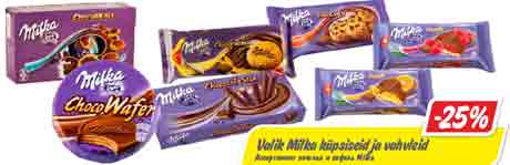 Valik Milka küpsiseid ja vahvleid -25%