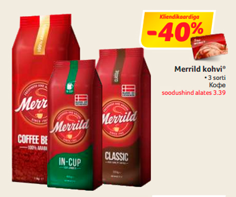 Merrild kohvi*  -40%