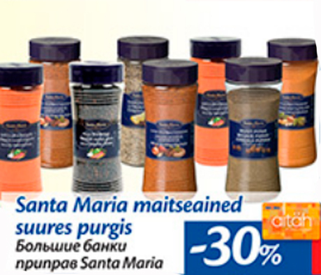 Santa Maria maitseained suures purgis  -30%