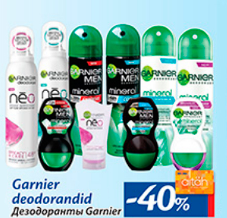 Garnier deodorandid  -40%