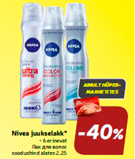 Nivea juukselakk*  -40%