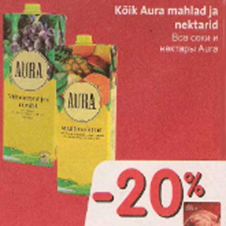 Aura mahlad ja nektarid -20%