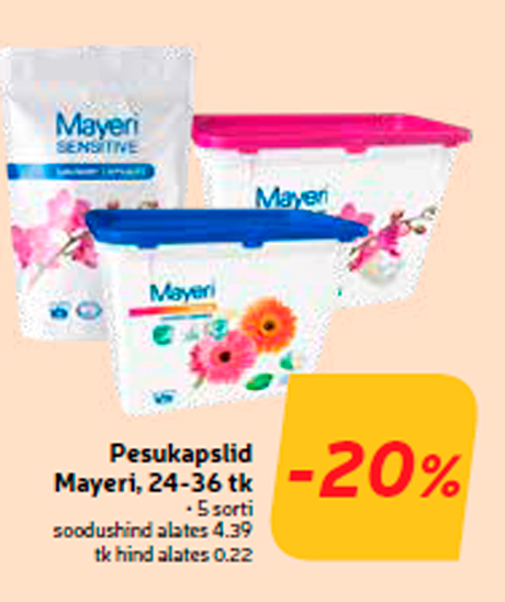 Pesukapslid Mayeri, 24-36 tk  -20%
