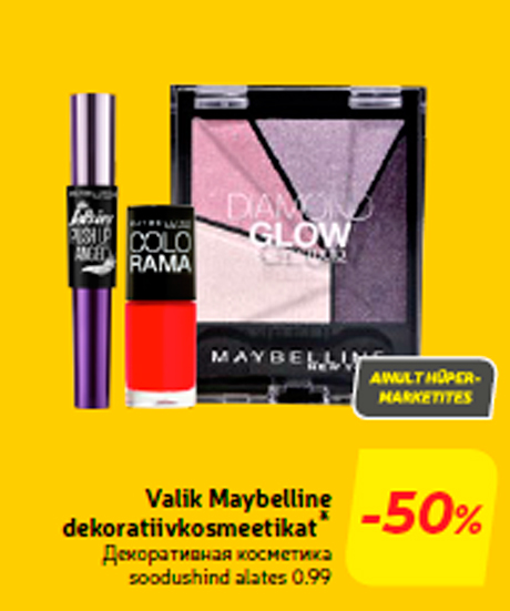 Valik Maybelline dekoratiivkosmeetikat*  -50%