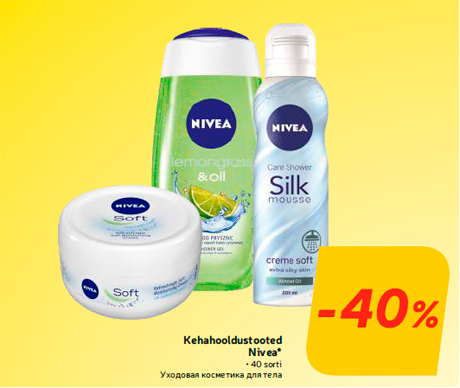 Kehahooldustooted Nivea*  -40%