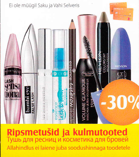 Ripsmetušid ja kulmutooted  -30%