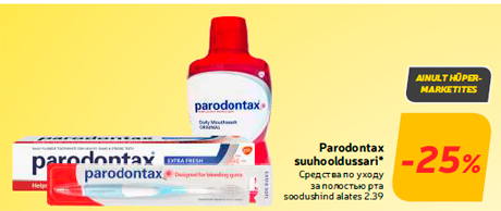 Parodontax suuhooldussari*  -25%