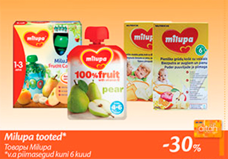 Milupa tooted*  -30%