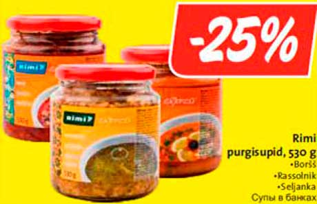 Rimi purgisupid, 530 g -25%