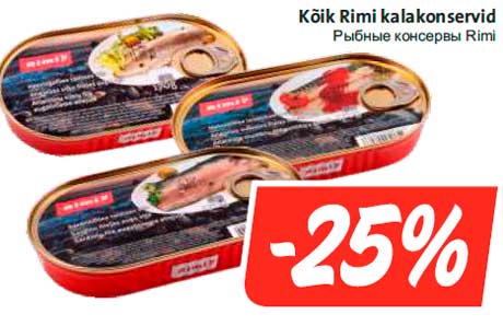 Kõik Rimi kalakonservid -25%