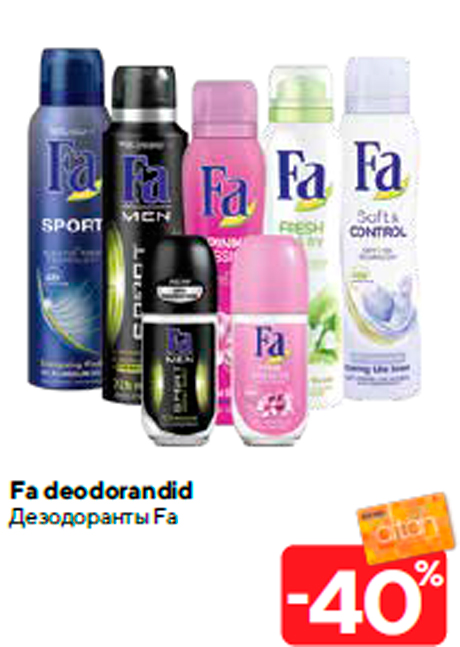 Fa deodorandid -40%