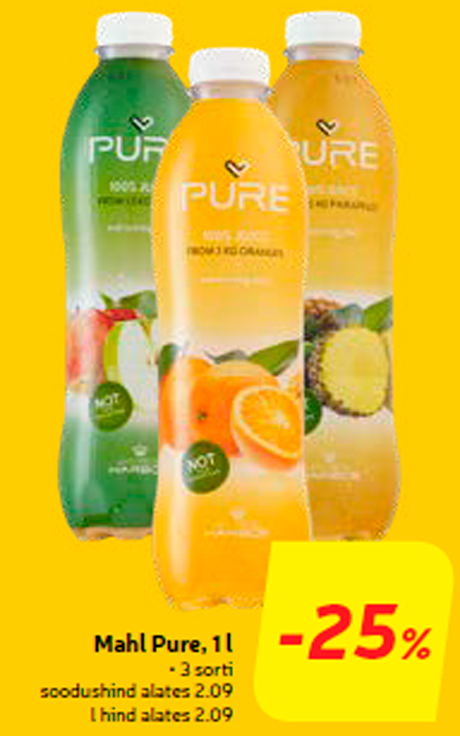 Mahl Pure, 1 l  -25%
