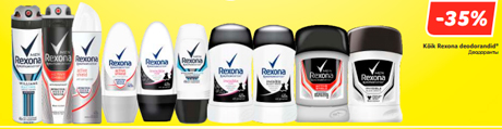 Kõik Rexona deodorandid*  -35%