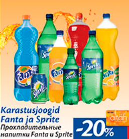 Karastusjoogid Fanta ja Sprite  -20%