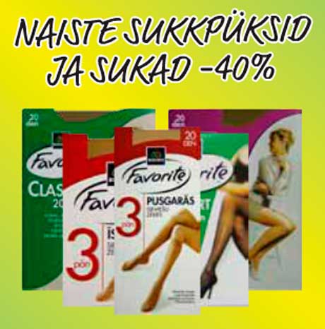 NAISTE SUKKPÜKSID JA SUKAD  -40%