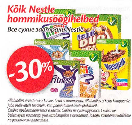 Kõik Nestle hommikusöögihelbed 