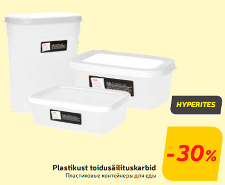 Plastikust toidusäilituskarbid -30%