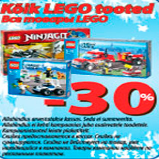 LEGO tooted -30%