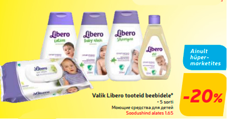 Valik Libero tooteid beebidele* -20%