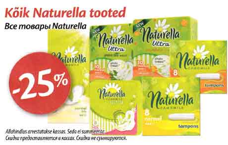 Kõik Naturella tooted -25%