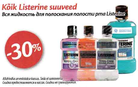 Kõik Listerine suuveed -30%