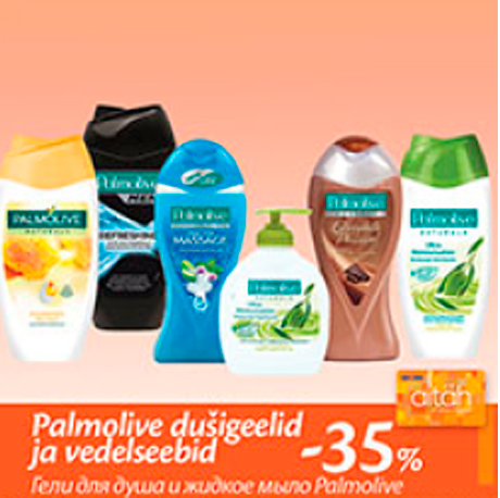 Palmolive dušigeelid ja vedelseebid  -35%