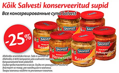 Kõik Salvesti konserveeritud supid -25%