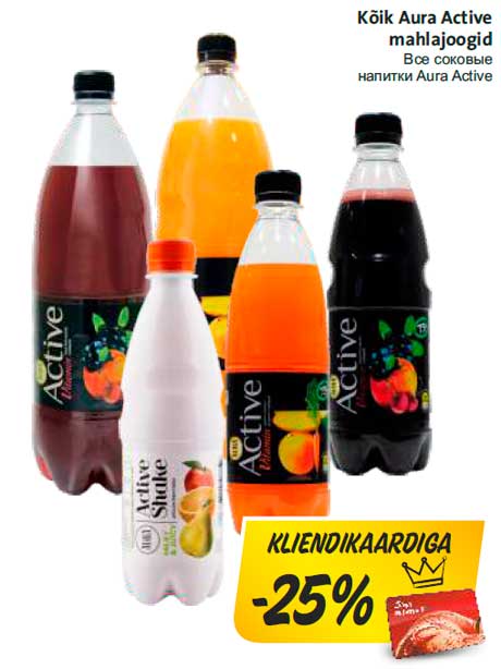 Kõik Aura Active mahlajoogid -25%