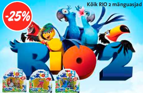 Kõik RIO 2 mänguasjad -25%