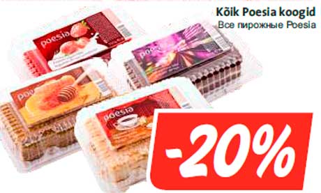 Kõik Poesia koogid -20%