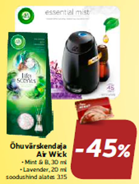 Õhuvärskendaja Air Wick  -45%