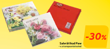 Salvrätikud Paw -30%
