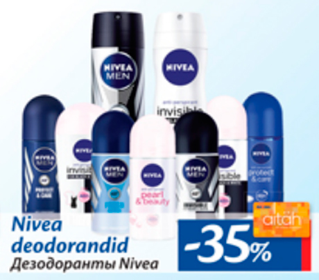 Nivea deodorandid  -35%