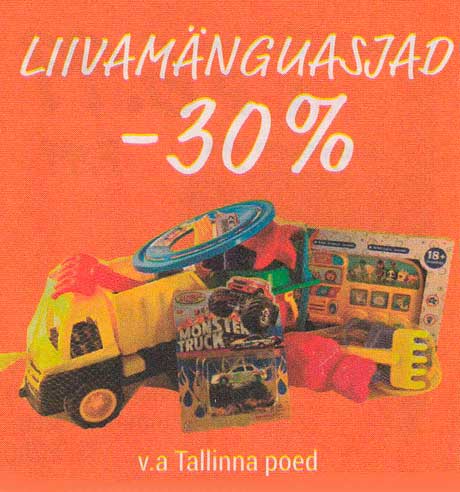 LIIVAMÄNGUASJAD  -30%