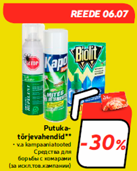 Pukatõrjevahendid**  -30%