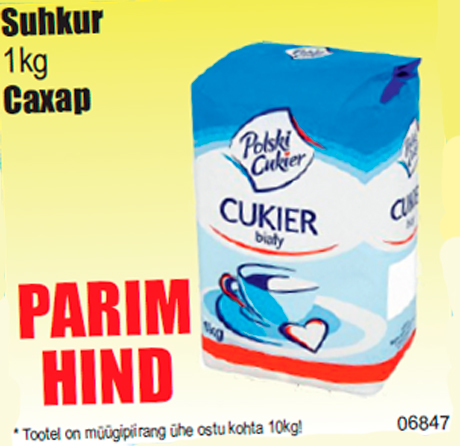 Suhkur 1kg  - PARIM HIND