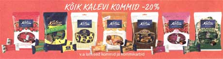 Kõik Kalevi kommid -20%