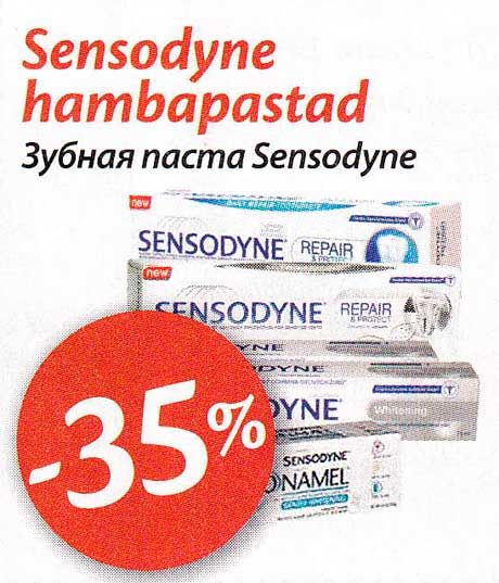 Sensodyne hambapastad -35%