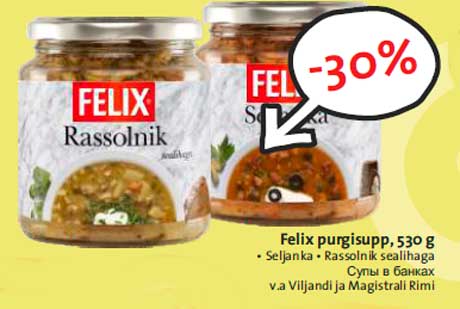 Felix purgisupp, 530 g -30%