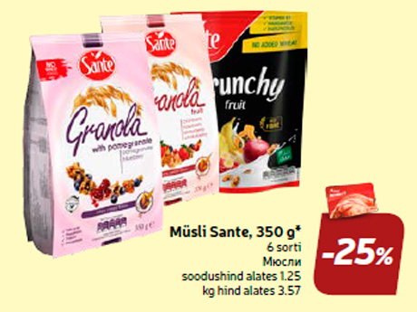 Müsli Sante, 350 g*  -25%