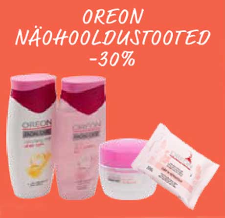 Oreon näohooldustooted -30%