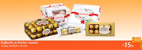 Raffaello ja Rocher tooted  -15%