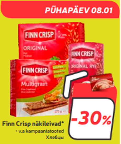 Finn Crisp näkileivad*  -30%