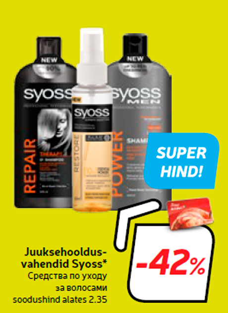 Juuksehooldusvahendid Syoss*  -42%