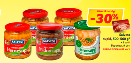 Salvest  supid, 500-560 g*  -30%