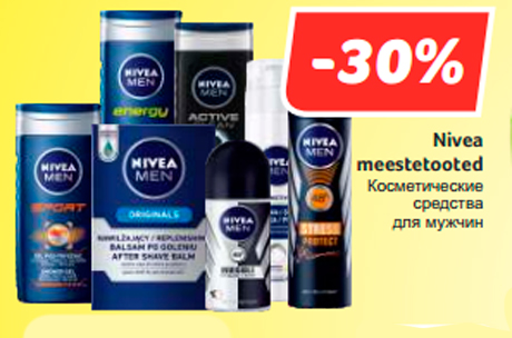 Nivea meestetooted  -30%